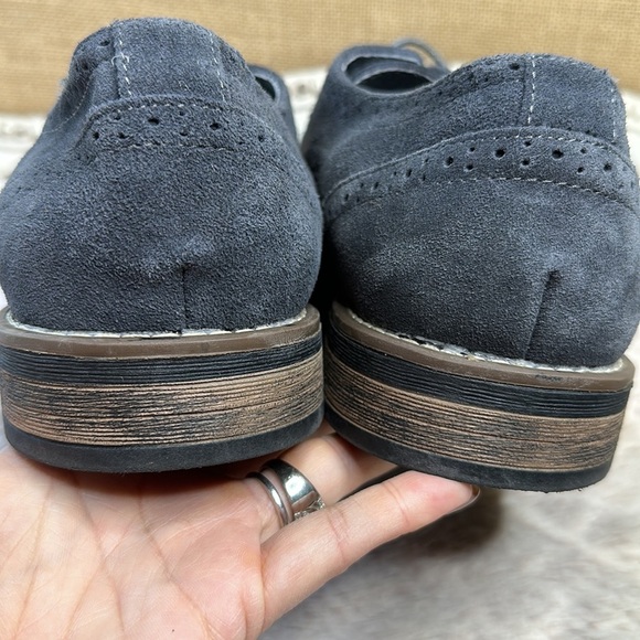 Bruno Marc | Blue-Gray Suede Wingtips Men’s 11 - Picture 9 of 13